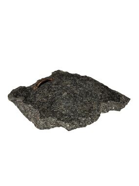 Rustic Granite Serving lazy Susan Board with Copper Handle